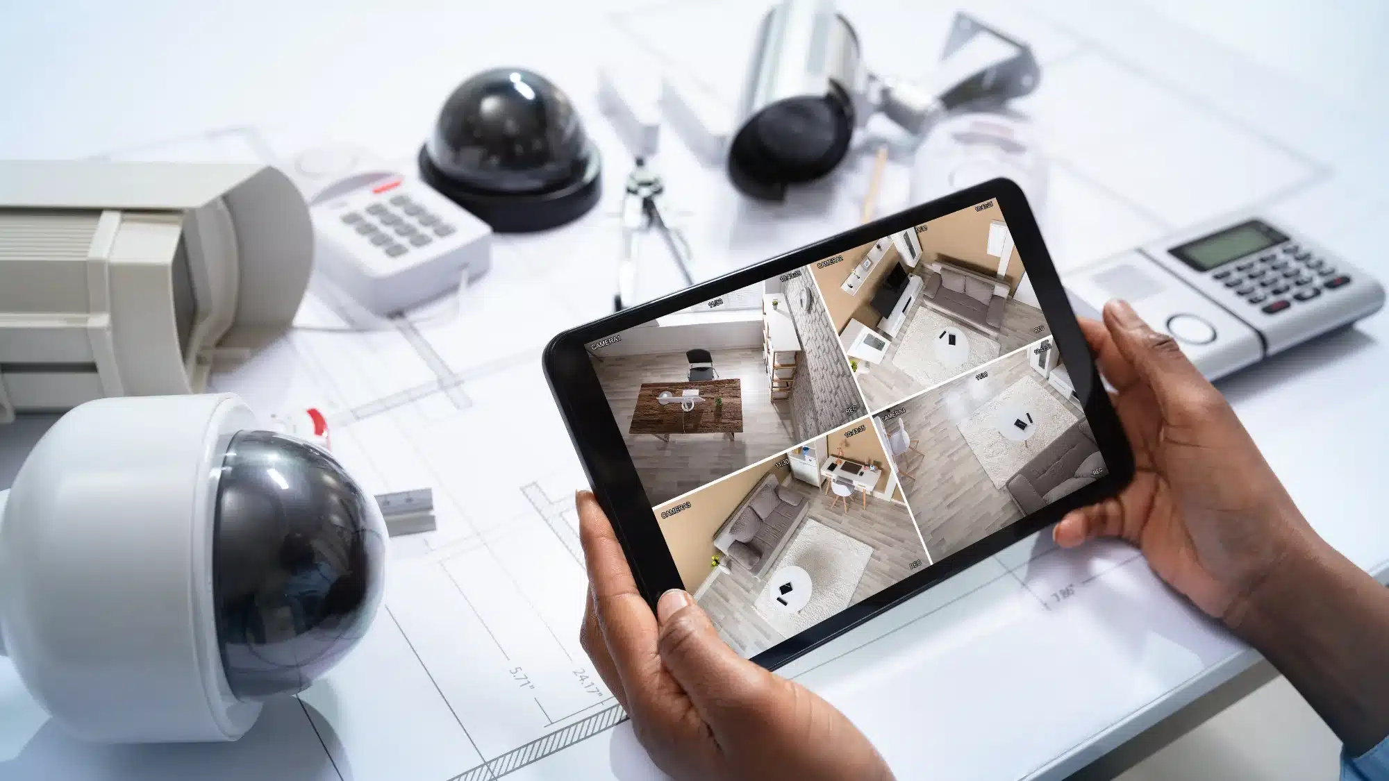 Home security options in Chesterfield CT including alarm systems, smart cameras, motion sensors, access control, and monitored residential protection solutions