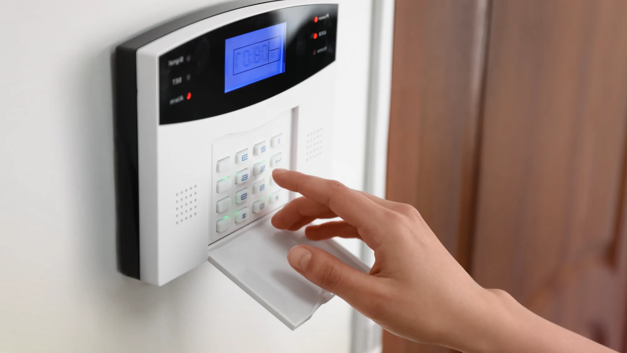 A family feels safe at home with alarm system