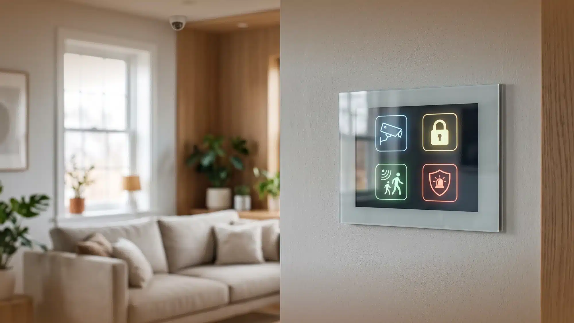 Modern home equipped with wireless security systems in Sherman, CT
