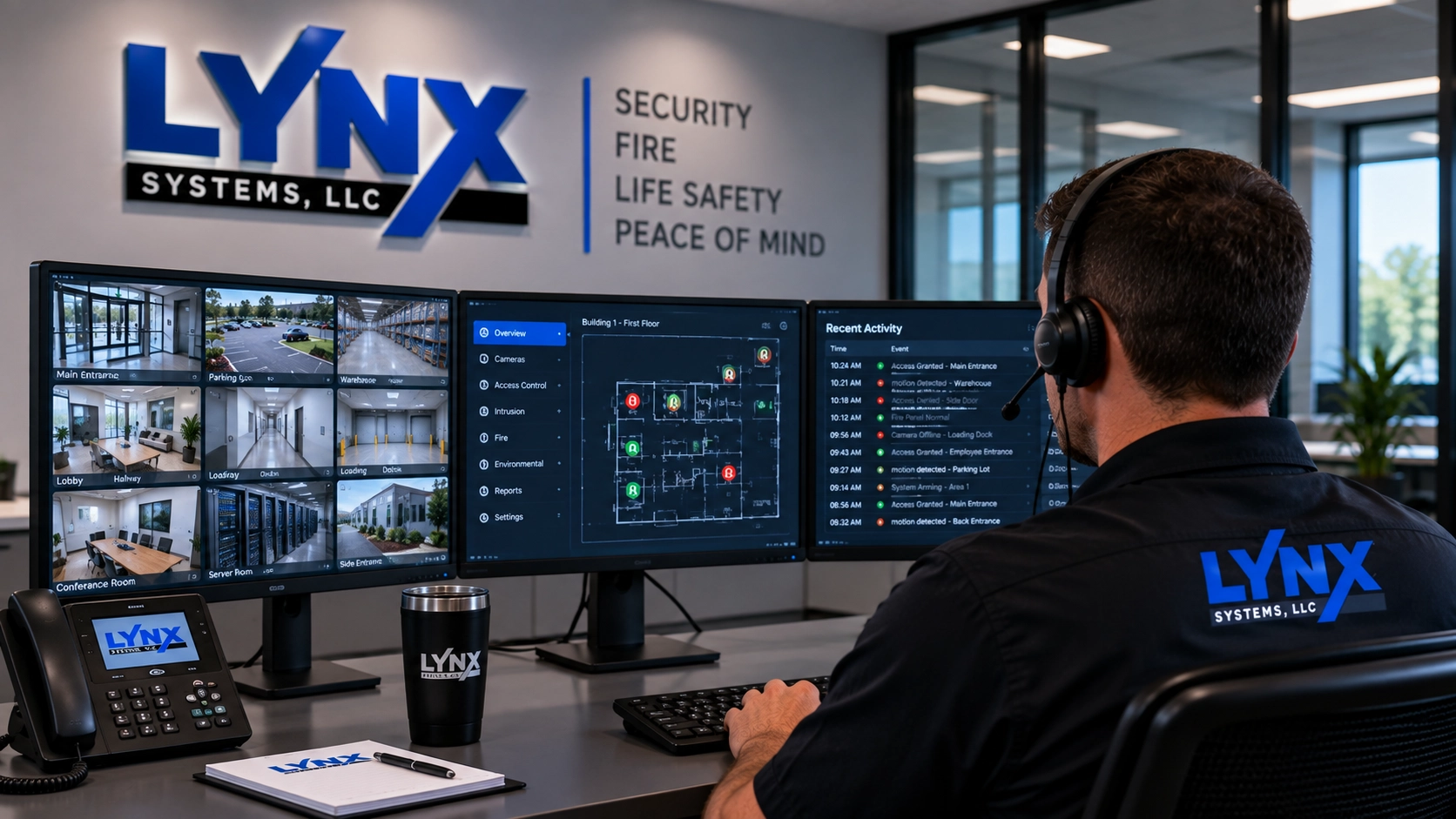 Lynx Systems specialist providing 24:7 fire alarm monitoring in Connecticut Fire Protection Services Near Me