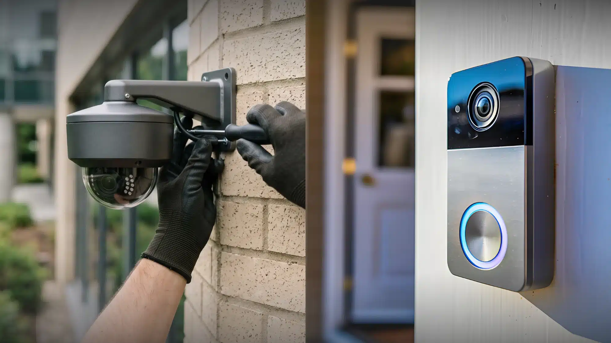 Wired and wireless security cameras on a CT property comparison
